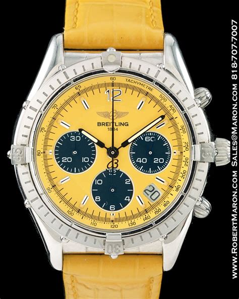 breitling a3002|Breitling cockpit chronograph yellow.